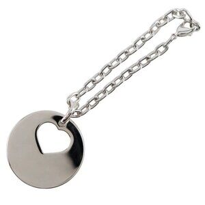 CARTIER heart key ring Bag charm Silver metallic heart Women